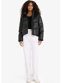 Resim Defacto Regular Fit Kapüşonlu Polar Astarlı Suni Deri Mont F2142ax25wnbk27 Siyah-bk27 