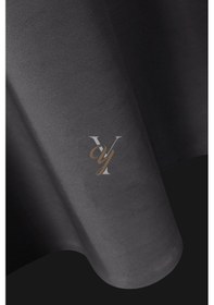 Resim İpek Kadife Fon Perde V-11 Koyu Gri Koyu Gri 