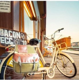 Resim Zyzqstore Portatif Kanvas Motosiklet Arka Koltuk Saklama Çantası - Siyah, Çift Taraflı, Pratik Tasarım Siyah 