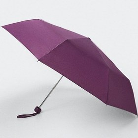 Resim Mini Çanta Boy Bayan Şemsiyesi Siyah Şemsiye Mor 
