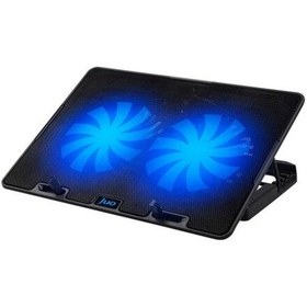 Resim Juo Windy 2 Fanlı 1500 RPM Led Aydınlatmalı Hız ve Yükseklik Ayarlı Notebook Soğutucu 