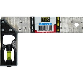 Resim Bts 03021 Su Terazili Alüminyum Gönye 150 MM 