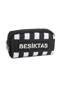 Resim Me 25302 Beşiktaş Tribün Çubuklu Kalem Çantası Siyah - Beyaz 