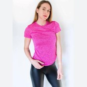 Resim Lotto Kadın Fuşya Düz T-Shirt W1108 