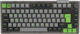 Resim Hawk Gaming Hk610 Gateron Switch Rgb Lcd Tri-mode Kablosuz/bluetooth %75 Gaming Klavye 
