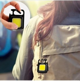 Resim Mini 30 Ledli Mıknatıslı Anahtarlık Flash Kamp Lambası Askılı Kapak Açacaklı Şarjlı Fener Çok Renkli 