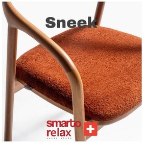 Resim Smarto Relax Sneek 2'li Yemek Masası Sandalye Seti - Ahşap Ayaklı, Turuncu Kumaş Turuncu Ve Kahverengi 