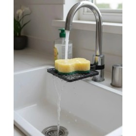Resim K-Yonlineticaret Damlama Tepsili Musluk Sünger Tutucu Tezgâh Üstü Düzenleyici 