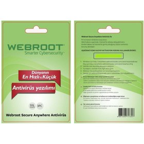 Resim Secure Anywhere Antivirus 3 Kullanıcı 1 Yıl Aktivasyon Tr01 