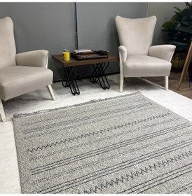 Resim Sanat Halı Lora Plus 3921 Gri İskandinav Halı 