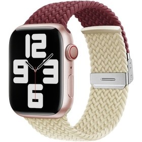 Resim Sones Naylon Örgülü Dikiş Tokalı Saat Kordonu iOS Uyumlu Watch Ultra 49mm-watch Ultra 2 49mm / Seri / Se Akıllı Saat Aks. 47389168 
