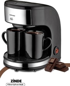 Resim Goldmaster Zinde Yıkanabilir Ve Temizlenebilir Filtreli Çift Kupalı Filtre Kahve Makinesi 