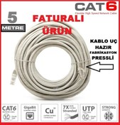 Resim Cat6 - 5mt 5 Metre Tv Plus Fiber Adsl Vdsl Modem Bilgisayar Led Tv Ara Ethernet Internet Kablo Ata Elektronik