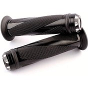 Resim Hightower Siyah 7/8'' 22mm Kaymaz Motosiklet Gidon Tutacağı Honda Yamaha Suzuki Kawasaki Dirt Bike 