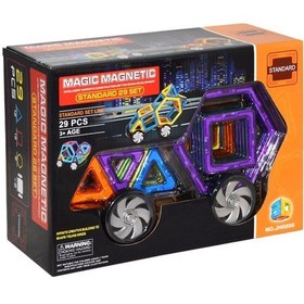 Resim Kzl-Jh6866 Kızılkaya Manyetik 29 Parça Araba Tekerlekli 