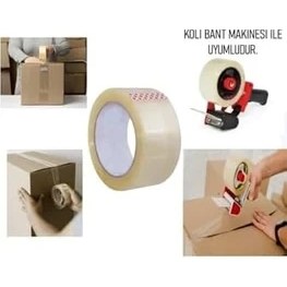 Resim YF Tekstil Ambalaj Hotmelt Koli Bandı - 2'li Paket, 1. Kalite, 45CM x 100YRD 
