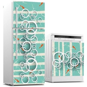 Resim Buzdolabı Ve Bulaşık Makinası Beyaz Eşya Sticker Kaplama Daire Ku 