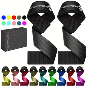 Resim 2 Adet Halter Kayışı - Ağırlık Kaldırma, Deadlift, Egzersiz ve Güç Antrenmanı için Bilek Kayışları - Ağır Kaldırmalarda Tutuş Gücü İçin Çift Spor Kayışı 