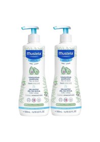Resim Mustela Gentle Cleansing Gel Yenidoğan Şampuan 2 x 500 ML 