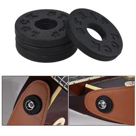 Resim Gitar Kayışı Tokaları Lastikli 4 Adet Siyah 