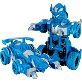 Resim Brother Toys Çekip Bırakınca Otomatik Robota Dönüşen Robot Olan 360 Derece Dönebilen Oyuncak Akrobat Araba 11 cm 