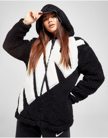 Resim Nike Sportswear Logo High-pile Sherpa Full-zip Hoodie Kadın Mont Ndd Sport Siyah 