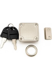 Resim Profesyonel Kare Çekmece Kilidi, Nikel, Krom, 22 Mm, 4x4 Cm, 2 Anahtarlı, Yüksek Kaliteli, Güvenli Kilit, Dayanıklı, Ofis, Evrak Dolabı Uyumlu, Kolay Montaj, Mobilya Çekmece Kilidi 
