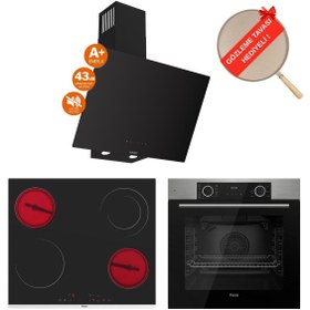 Resim Ferre FryArt&FlowArt Elistro Sessiz Davlumbaz Elektrikli Inox Ank. Set (D077-SA + MS263 + XE63MI) 
