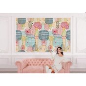 Resim Soyut Renkli Geometrik Şekiller Duvar Kağıdı-5708 