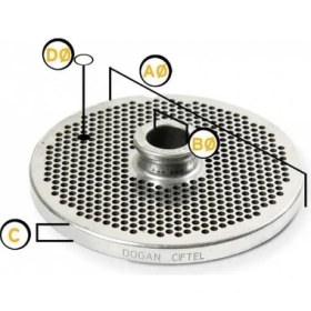 Resim Doğan Çiftel 22 No Et Kıyma Makine Aynası Doğan Çiftel 10 mm 