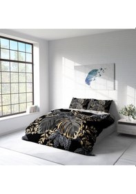 Resim Monohome Leaf 3D Pamuk Saten Çift Kişilik Nevresim Takımı 