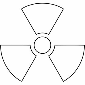 Resim Redline Grafik Reflektif Radyasyon Isareti Etiketi 