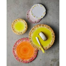 Resim Edelweiss Italy Camomilla Sarı Seramik Kek Standı 22 cm 