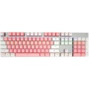 Resim CoverZone Leaven K660 Kablolu Klavye LED Rgb 104 Tuşlu Mavi Switch Gökkuşağı Renler Mekanik Oyuncu Işıklı Klavye Ergonomik Tasarım Rahat 150CM Kablo Uzunluğu Bilgisayar Pc Için (Mavi Switch) 