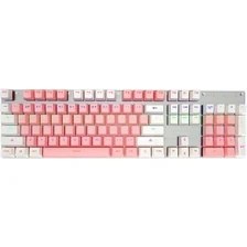 Resim CoverZone Leaven K660 Kablolu Klavye LED Rgb 104 Tuşlu Mavi Switch Gökkuşağı Renler Mekanik Oyuncu Işıklı Klavye Ergonomik Tasarım Rahat 150CM Kablo Uzunluğu Bilgisayar Pc Için (Mavi Switch) 