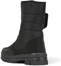 Resim Günlük Içi Termal Kaydırmaz Taban Cırtlı Kadın/Kız Siyah Kar Botu 