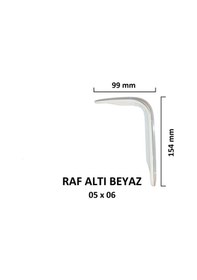Resim Metal Boyalı Lüx Beyaz Raf Altı 5x6 - (2 Adet) 