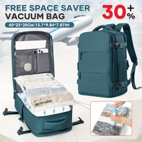 Resim Rui'an Hava Seyahat Sırt Çantası 40×20×25cm Çok Amaçlı Unisex Günlük Çanta, Vakumlu Sıkıştırma Torbası ile %50 Ekstra Alan – Büyük Depolama Kombin Paketi, Bağımsız Ayakkabı Bölmesi, Laptop Cebi ve Çoklu Cepleri Bulunan Ev, İş ve Tatil İçin Temel Ürün 