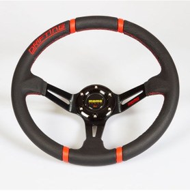 Resim Momo Ofsetli Spor Deri Direksiyon Delikli Mavi-Kırmızı-Gri Krom (251027391) 