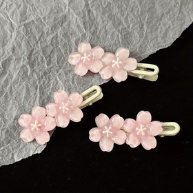 Resim Romantik Pembe Kiraz Çiçeği Tokaları Şık ve Zarif Saç Aksesuarları Toptan Satış 