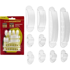 Resim Powermaster CC-926 10 Parça Yapışkanlı Plastik Kablo Toplayıcı 