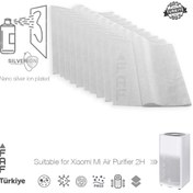 Resim FAF FİLTRE 10 Adet Xiaomi Air Purifier 2h Uyumlu Gümüş Iyonlu Elektrostatik Toz Tutucu Ön Filtre 