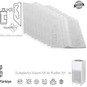 Resim FAF FİLTRE 10 Adet Xiaomi Air Purifier 2h Uyumlu Gümüş Iyonlu Elektrostatik Toz Tutucu Ön Filtre 