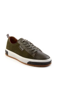 Resim Bambi Haki Leather Erkek Sneaker E01018033543 Haki 