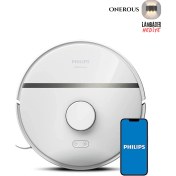 Resim Philips 4000PA Ultra Otomatik Emiş Güçlü Hepa Filtreli Islak Kuru ve Mop Özellikli Robot Süpürge, 220DK, Halı Algılamalı Premium Robot Süpürge, Onerous Lambader Hediye 