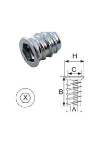 Resim 10X15 M8 Metal Vidalı Dübel Pk:25 Ad. 