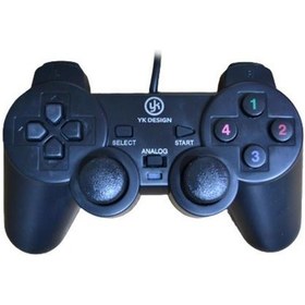 Resim YK Design Kablolu Siyah USB Gamepad Vıbratıon / Titreşimli (Oyun Kolu) 