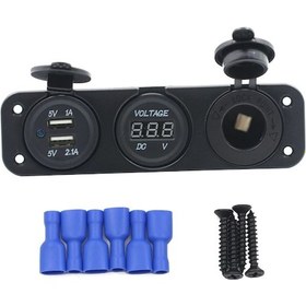 Resim Marin Usb Şarj / Çakmaklık / Voltmetre 