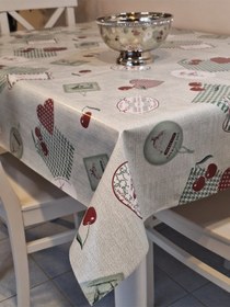 Resim Elyaflı Pvc Muşamba - Desenli Silinebilir Masa Örtüsü Kahverengi Mrl177 140 X 240 