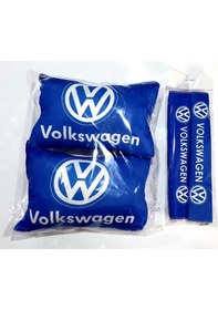 Resim Volkswagen Vw Araç Boyun Yastık Ve Kemer Konfor 2 Li Set (301284997) 